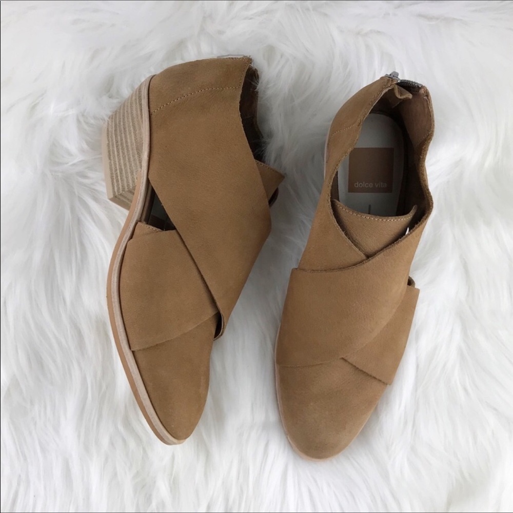 Dolce Vita Tan Suede Ankle Booties